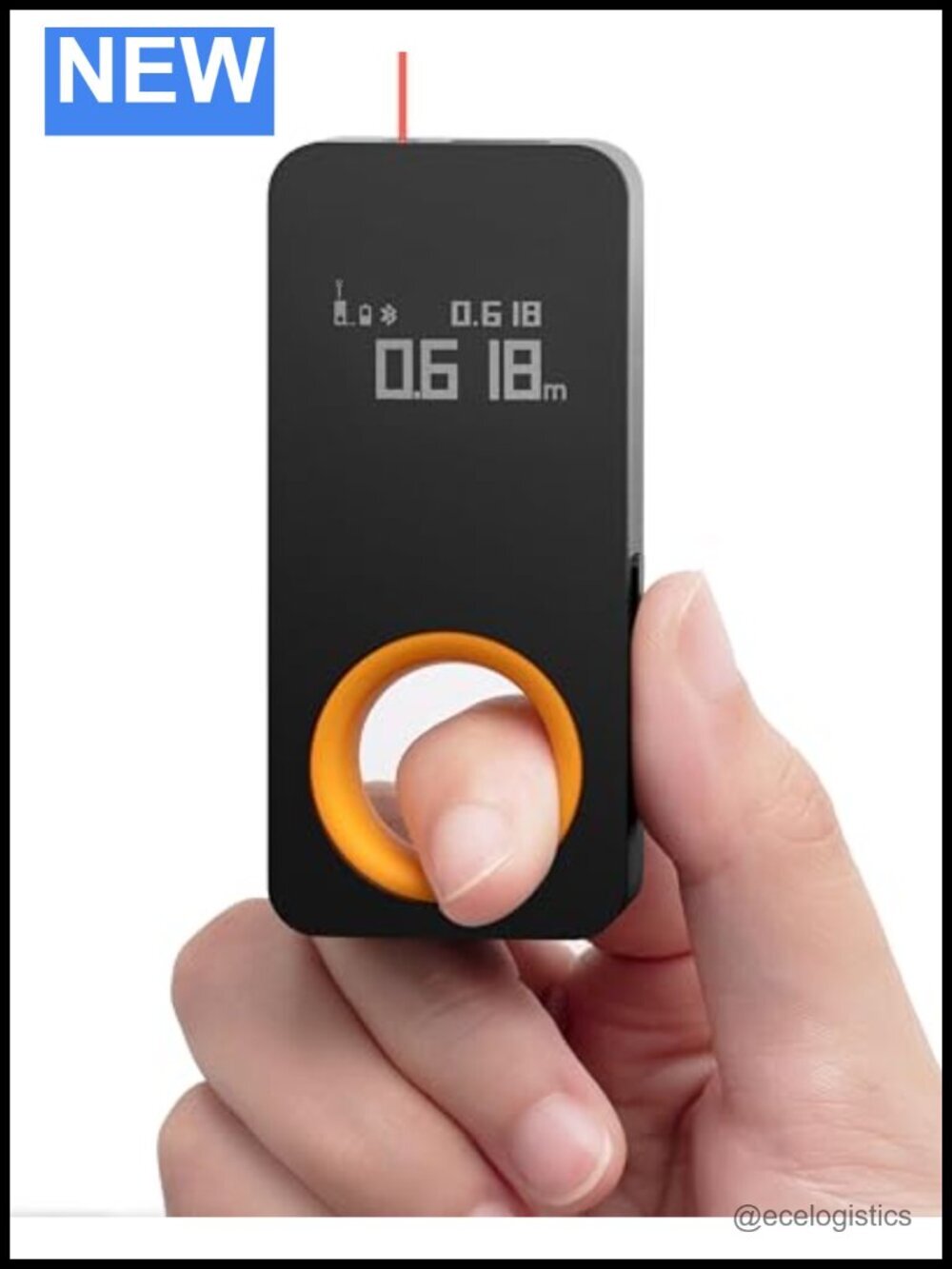 Pocket-Size Laser Measuring Tool with USB-C Rechargeable, OLED Display, EDC